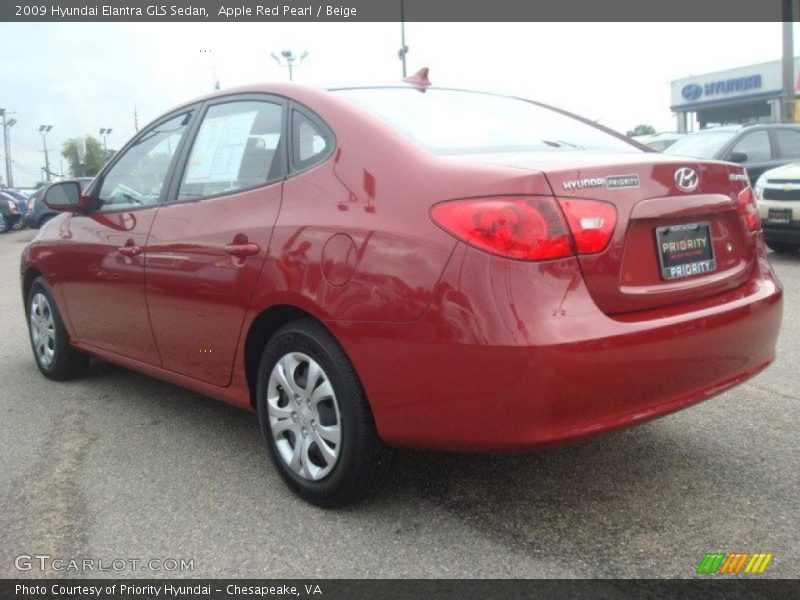 Apple Red Pearl / Beige 2009 Hyundai Elantra GLS Sedan