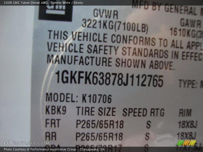 Summit White / Ebony 2008 GMC Yukon Denali AWD