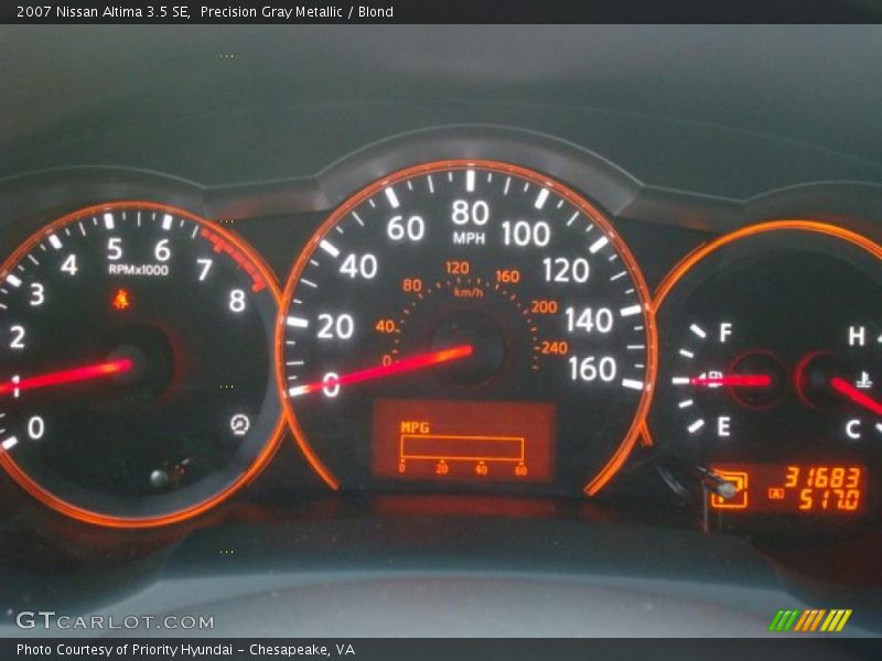 Precision Gray Metallic / Blond 2007 Nissan Altima 3.5 SE