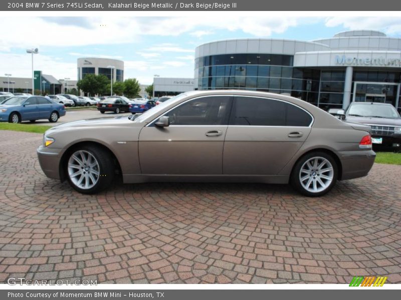 Kalahari Beige Metallic / Dark Beige/Beige III 2004 BMW 7 Series 745Li Sedan
