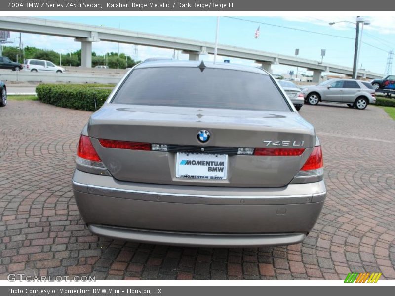 Kalahari Beige Metallic / Dark Beige/Beige III 2004 BMW 7 Series 745Li Sedan