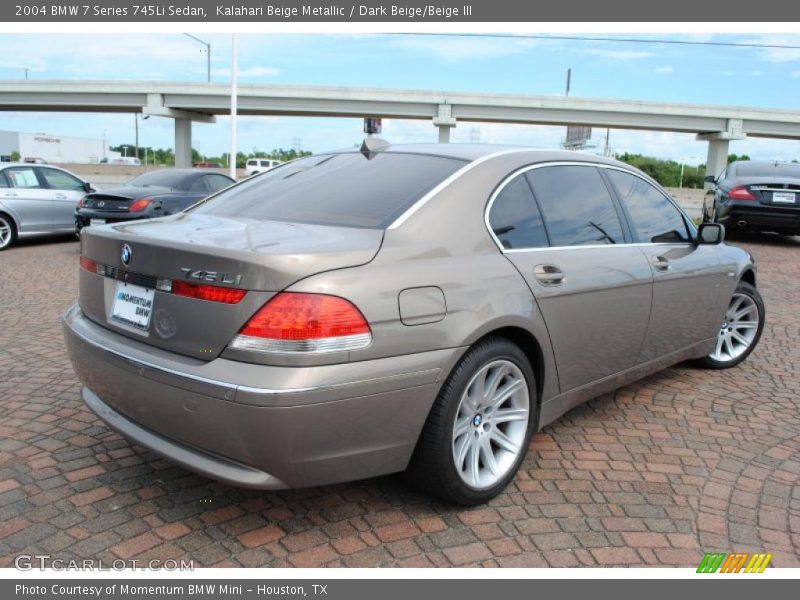 Kalahari Beige Metallic / Dark Beige/Beige III 2004 BMW 7 Series 745Li Sedan