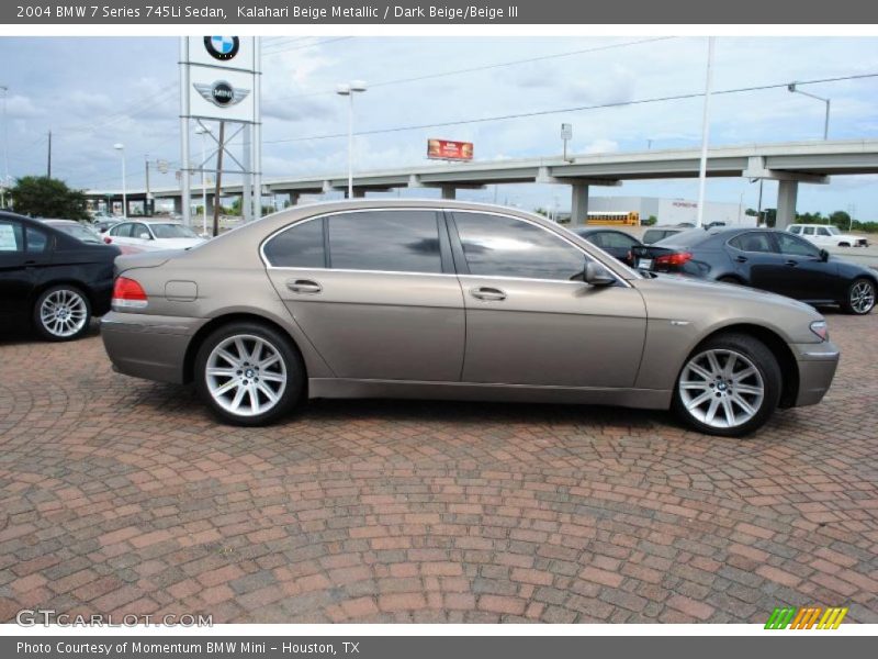 Kalahari Beige Metallic / Dark Beige/Beige III 2004 BMW 7 Series 745Li Sedan