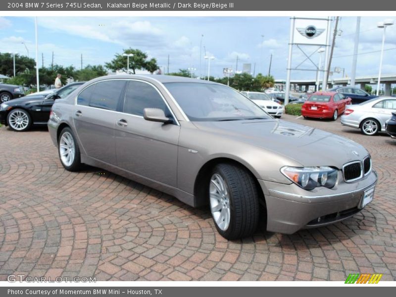 Kalahari Beige Metallic / Dark Beige/Beige III 2004 BMW 7 Series 745Li Sedan