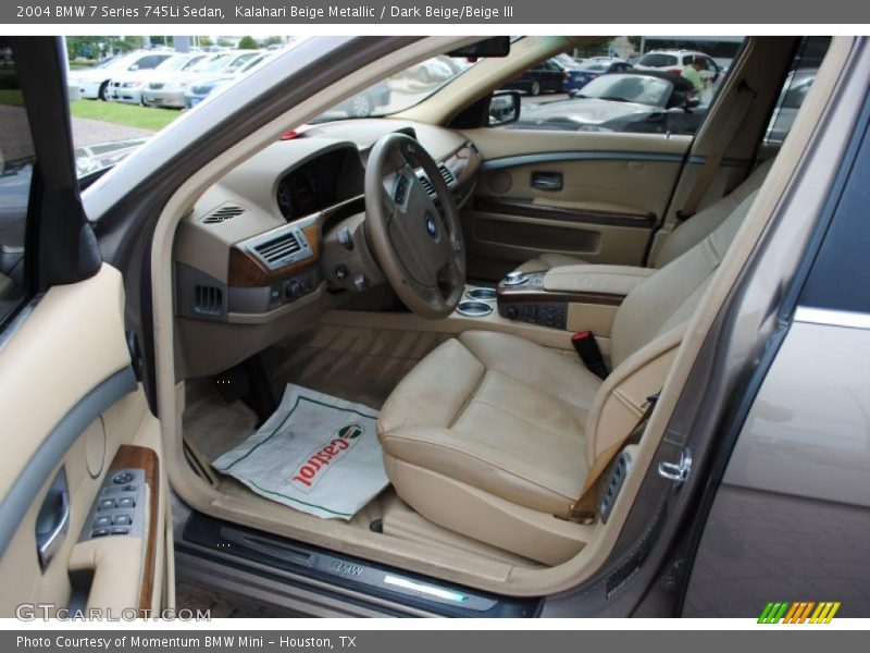 Kalahari Beige Metallic / Dark Beige/Beige III 2004 BMW 7 Series 745Li Sedan