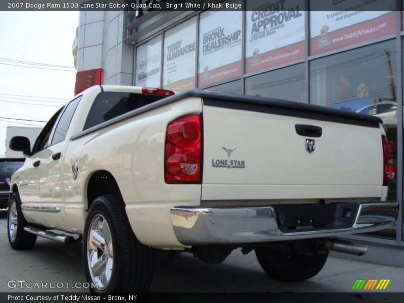 Bright White / Khaki Beige 2007 Dodge Ram 1500 Lone Star Edition Quad Cab