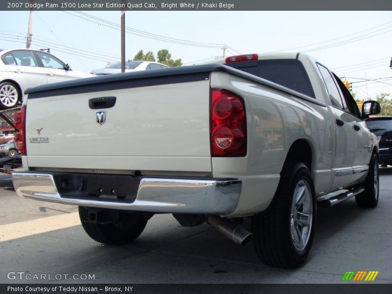 Bright White / Khaki Beige 2007 Dodge Ram 1500 Lone Star Edition Quad Cab