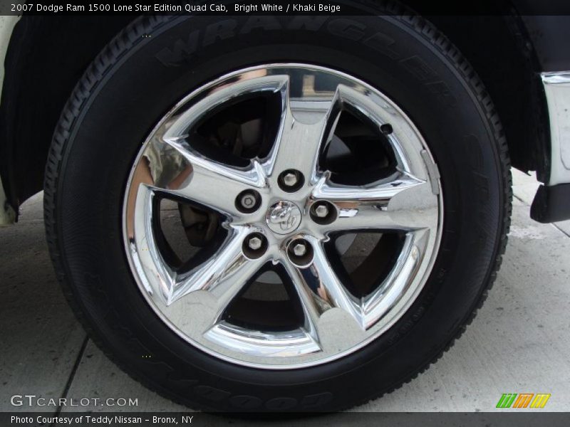 Bright White / Khaki Beige 2007 Dodge Ram 1500 Lone Star Edition Quad Cab