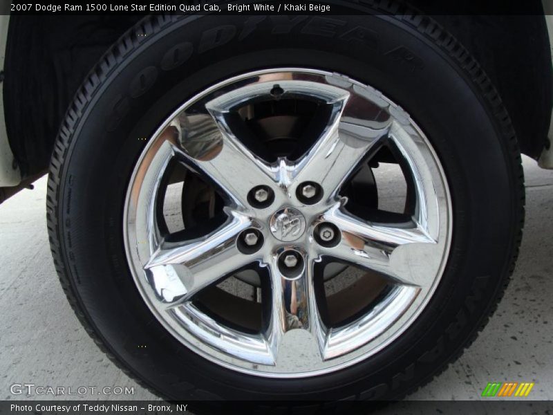 Bright White / Khaki Beige 2007 Dodge Ram 1500 Lone Star Edition Quad Cab