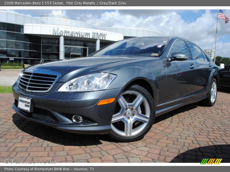 Flint Grey Metallic / Grey/Dark Grey 2008 Mercedes-Benz S 550 Sedan