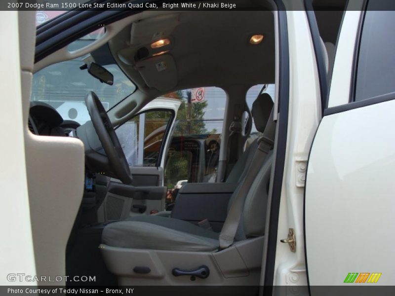 Bright White / Khaki Beige 2007 Dodge Ram 1500 Lone Star Edition Quad Cab