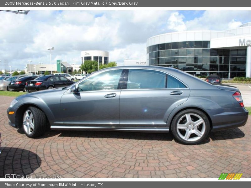 Flint Grey Metallic / Grey/Dark Grey 2008 Mercedes-Benz S 550 Sedan