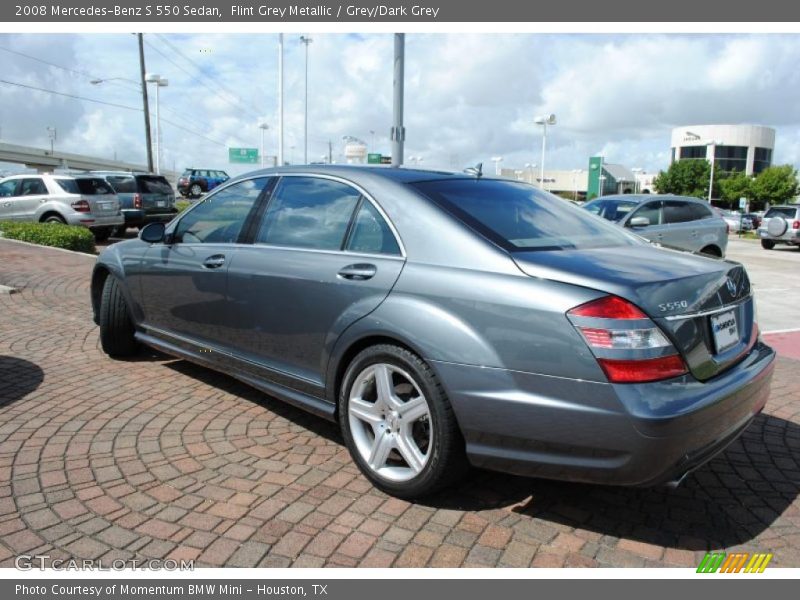 Flint Grey Metallic / Grey/Dark Grey 2008 Mercedes-Benz S 550 Sedan