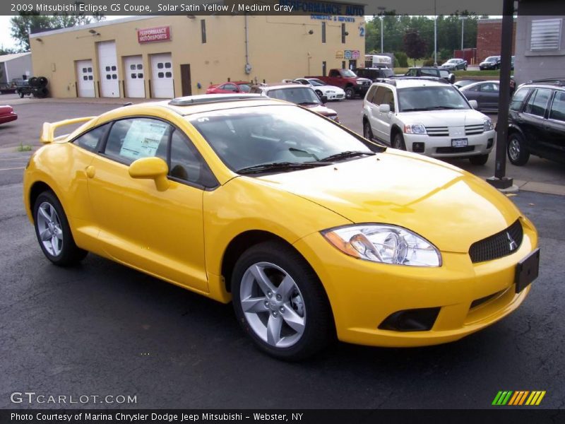 Solar Satin Yellow / Medium Gray 2009 Mitsubishi Eclipse GS Coupe