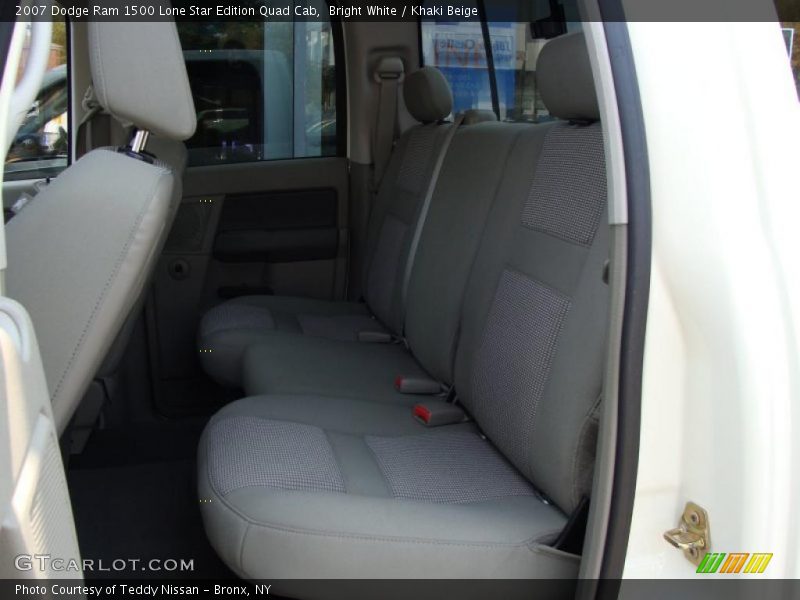 Bright White / Khaki Beige 2007 Dodge Ram 1500 Lone Star Edition Quad Cab