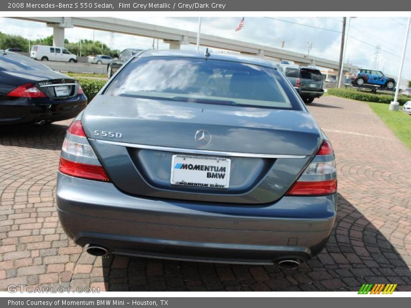 Flint Grey Metallic / Grey/Dark Grey 2008 Mercedes-Benz S 550 Sedan