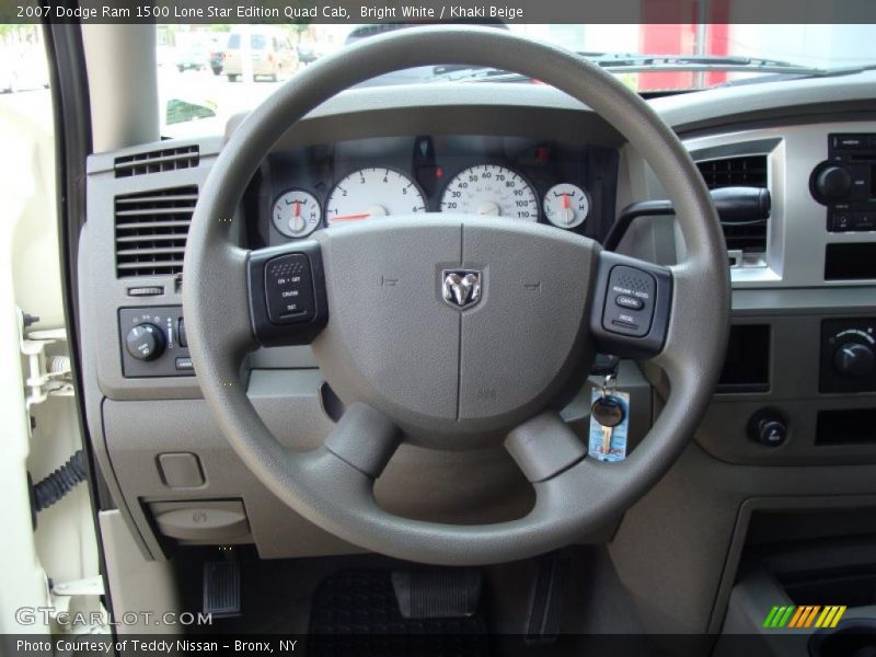 Bright White / Khaki Beige 2007 Dodge Ram 1500 Lone Star Edition Quad Cab