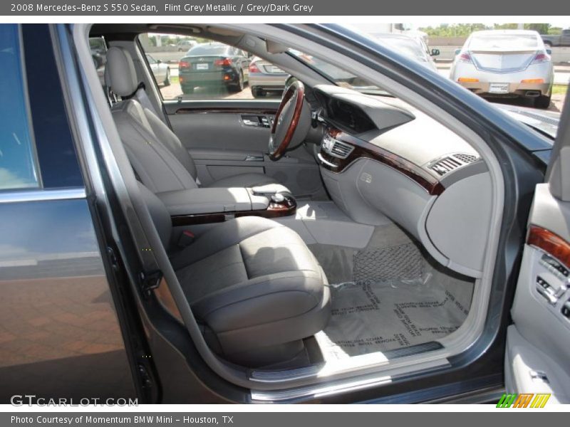 Flint Grey Metallic / Grey/Dark Grey 2008 Mercedes-Benz S 550 Sedan