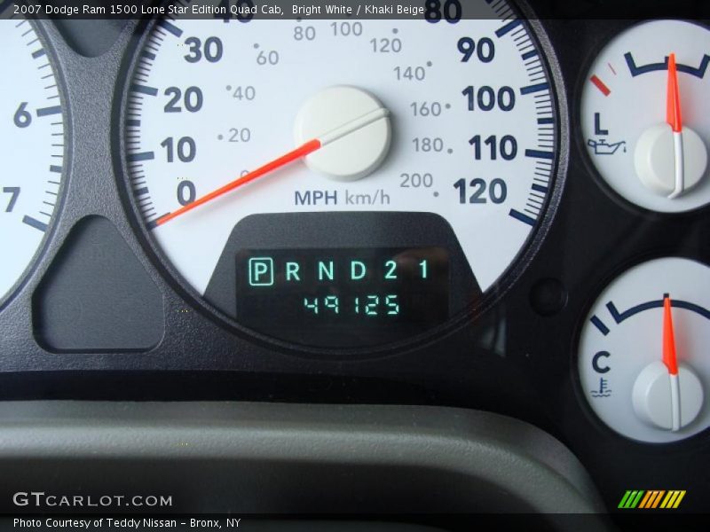 Bright White / Khaki Beige 2007 Dodge Ram 1500 Lone Star Edition Quad Cab