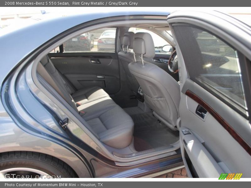 Flint Grey Metallic / Grey/Dark Grey 2008 Mercedes-Benz S 550 Sedan
