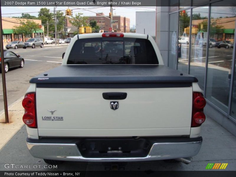 Bright White / Khaki Beige 2007 Dodge Ram 1500 Lone Star Edition Quad Cab