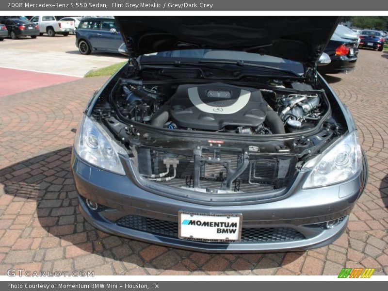 Flint Grey Metallic / Grey/Dark Grey 2008 Mercedes-Benz S 550 Sedan