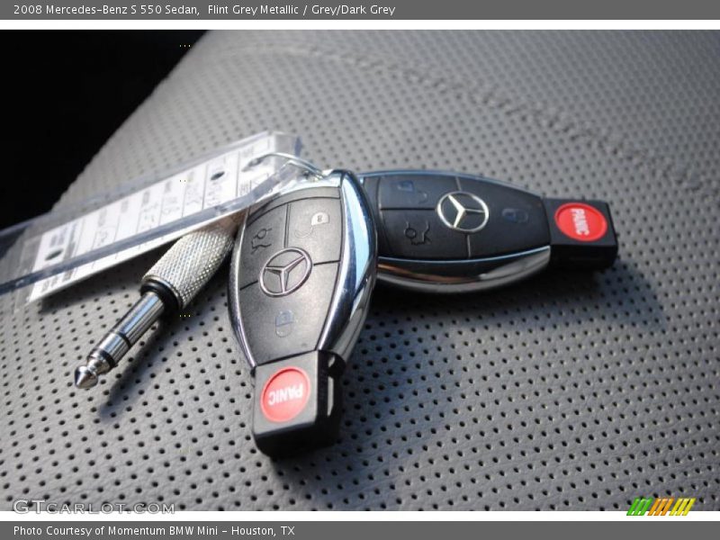 Flint Grey Metallic / Grey/Dark Grey 2008 Mercedes-Benz S 550 Sedan
