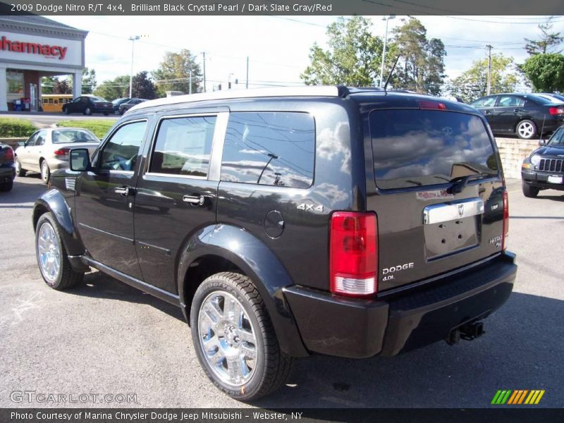 Brilliant Black Crystal Pearl / Dark Slate Gray/Red 2009 Dodge Nitro R/T 4x4