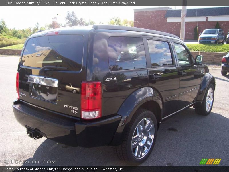 Brilliant Black Crystal Pearl / Dark Slate Gray/Red 2009 Dodge Nitro R/T 4x4