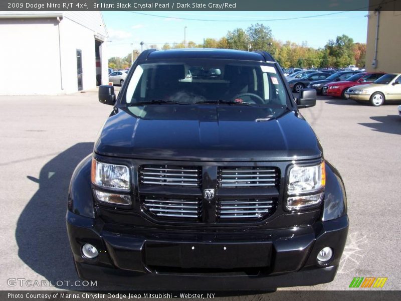 Brilliant Black Crystal Pearl / Dark Slate Gray/Red 2009 Dodge Nitro R/T 4x4