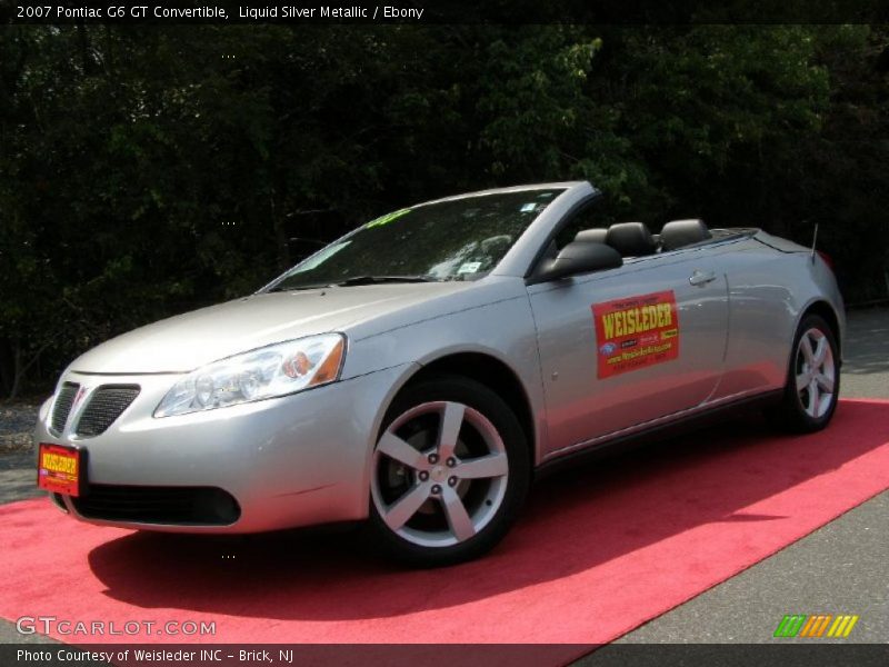 Liquid Silver Metallic / Ebony 2007 Pontiac G6 GT Convertible