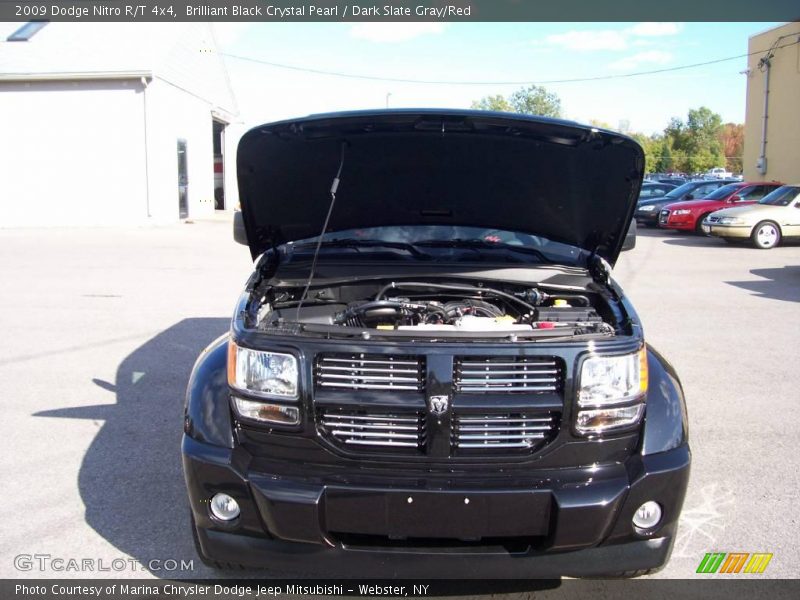 Brilliant Black Crystal Pearl / Dark Slate Gray/Red 2009 Dodge Nitro R/T 4x4