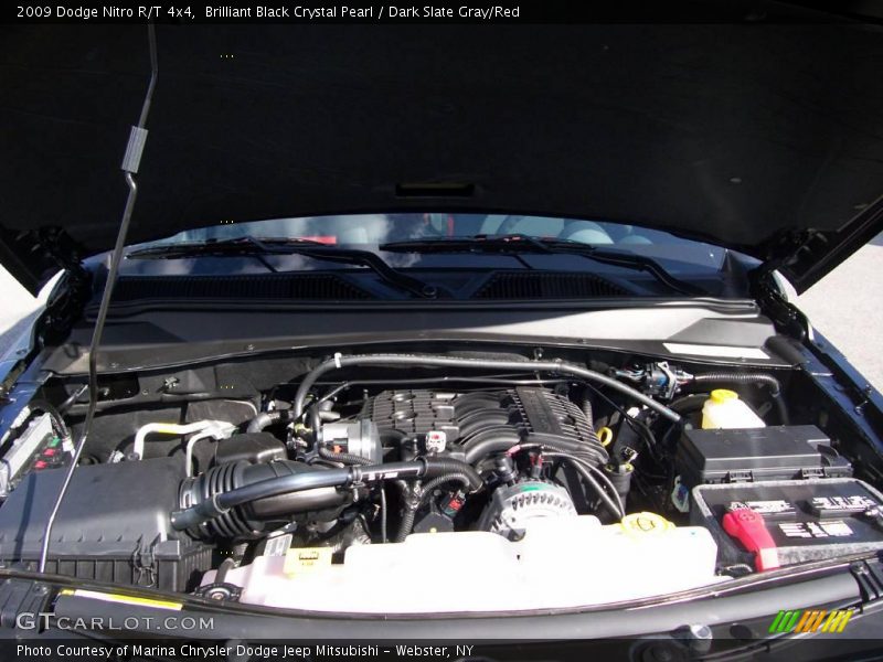 Brilliant Black Crystal Pearl / Dark Slate Gray/Red 2009 Dodge Nitro R/T 4x4
