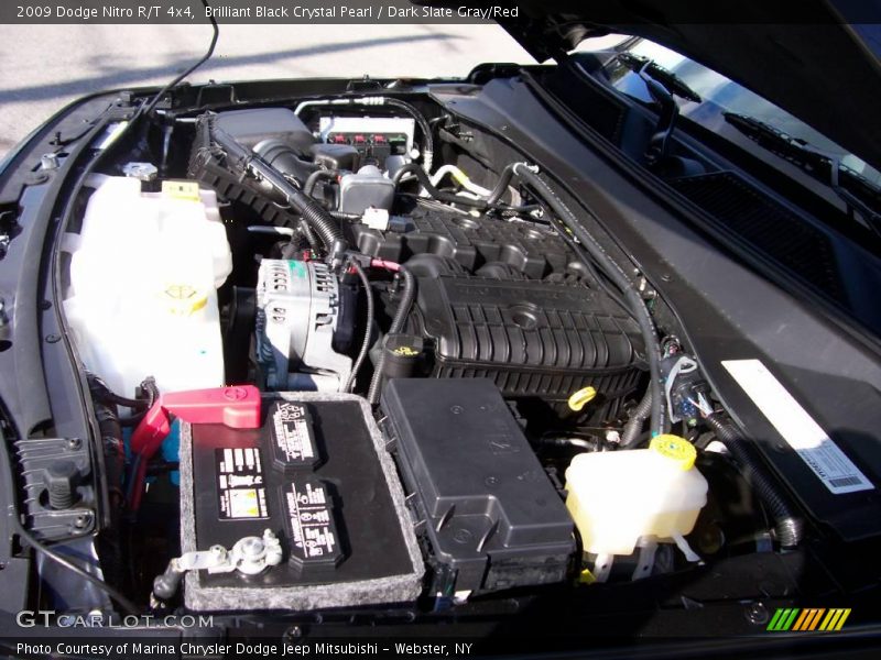 Brilliant Black Crystal Pearl / Dark Slate Gray/Red 2009 Dodge Nitro R/T 4x4