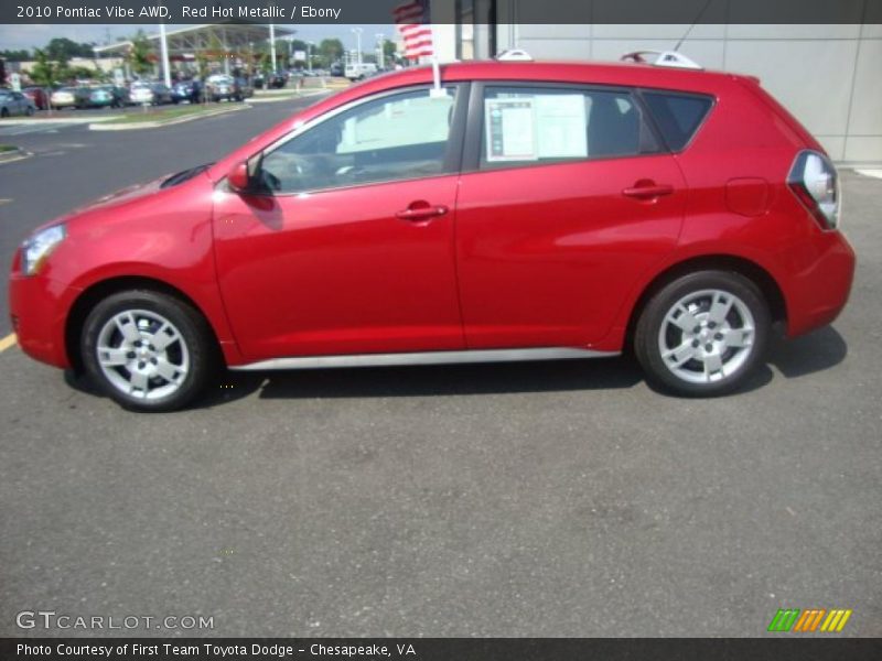 Red Hot Metallic / Ebony 2010 Pontiac Vibe AWD