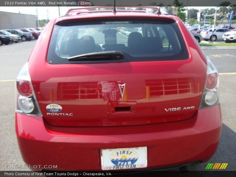 Red Hot Metallic / Ebony 2010 Pontiac Vibe AWD