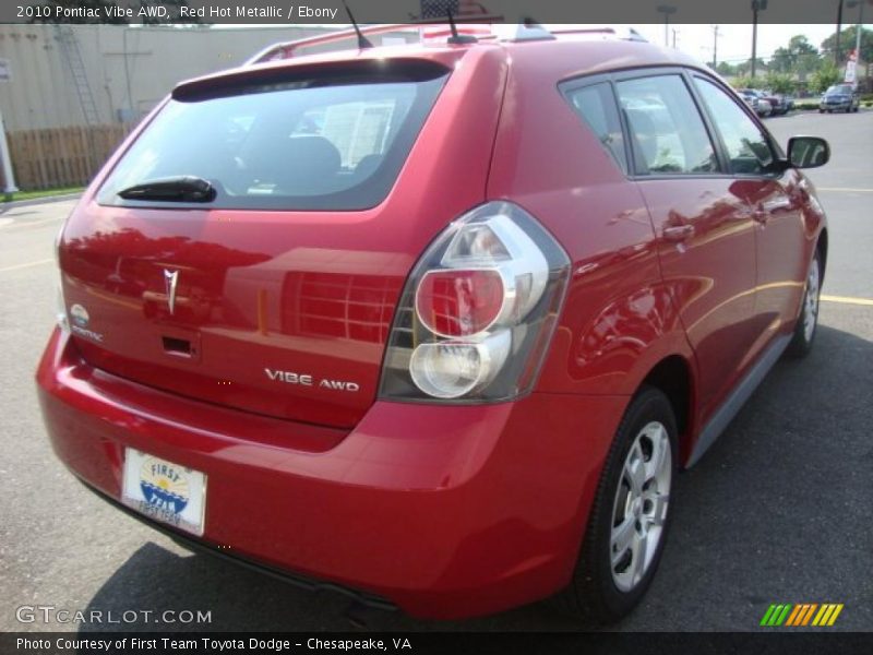 Red Hot Metallic / Ebony 2010 Pontiac Vibe AWD