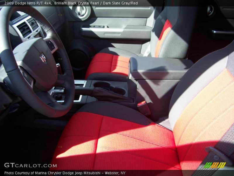 Brilliant Black Crystal Pearl / Dark Slate Gray/Red 2009 Dodge Nitro R/T 4x4