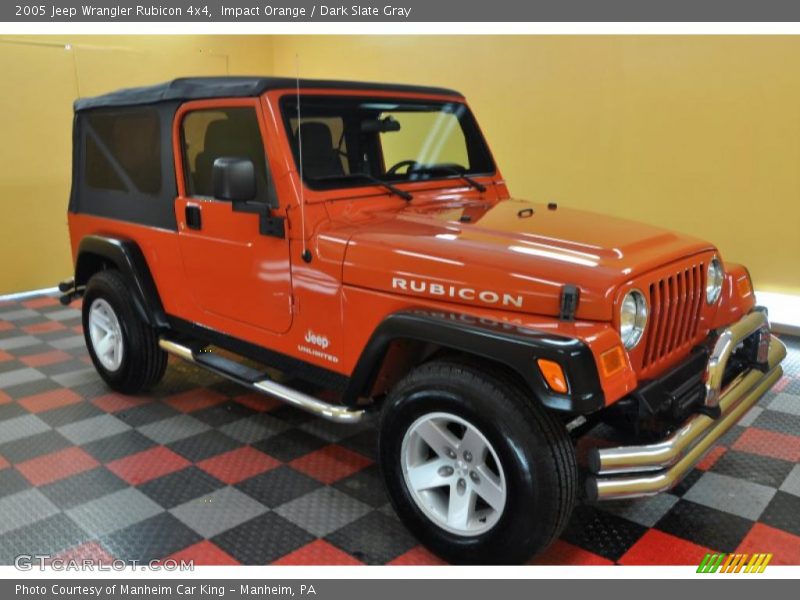 Impact Orange / Dark Slate Gray 2005 Jeep Wrangler Rubicon 4x4