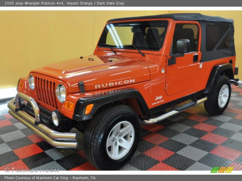 Impact Orange / Dark Slate Gray 2005 Jeep Wrangler Rubicon 4x4
