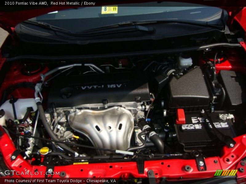 Red Hot Metallic / Ebony 2010 Pontiac Vibe AWD