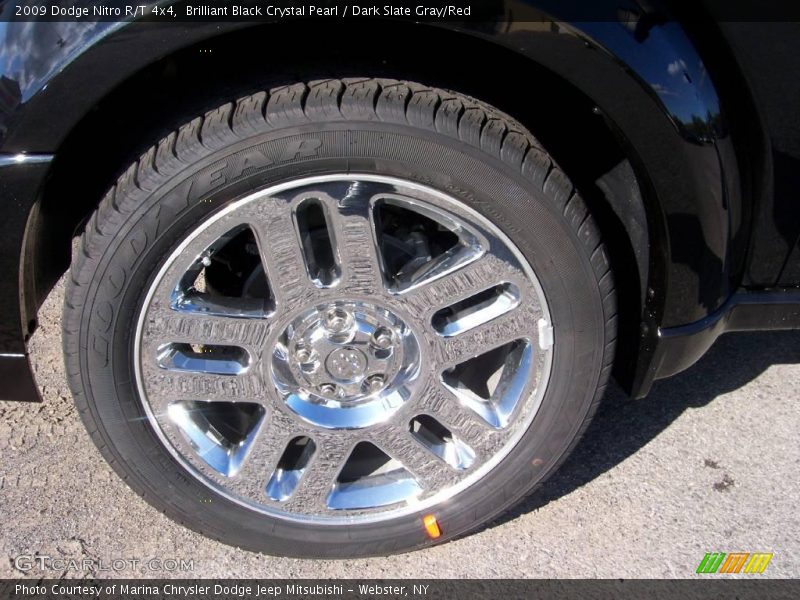Brilliant Black Crystal Pearl / Dark Slate Gray/Red 2009 Dodge Nitro R/T 4x4