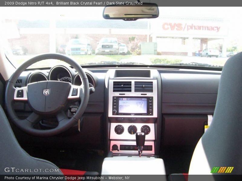 Brilliant Black Crystal Pearl / Dark Slate Gray/Red 2009 Dodge Nitro R/T 4x4
