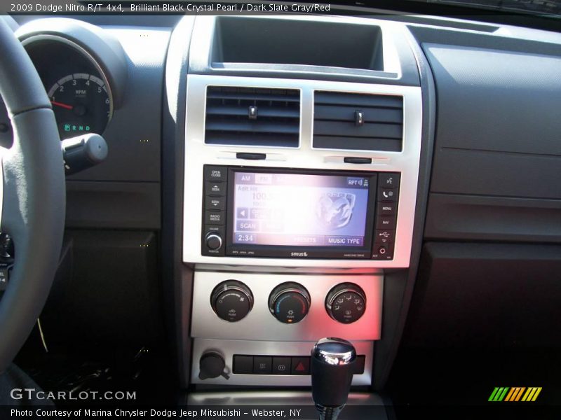 Brilliant Black Crystal Pearl / Dark Slate Gray/Red 2009 Dodge Nitro R/T 4x4
