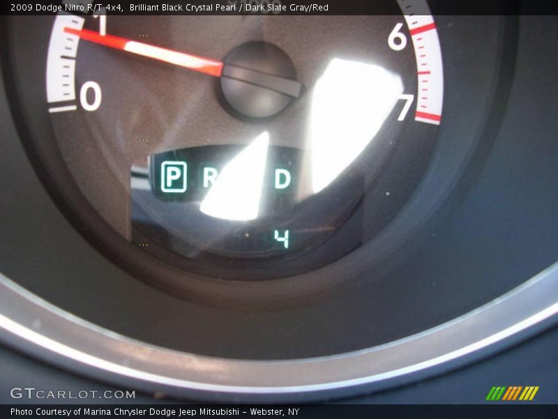 Brilliant Black Crystal Pearl / Dark Slate Gray/Red 2009 Dodge Nitro R/T 4x4