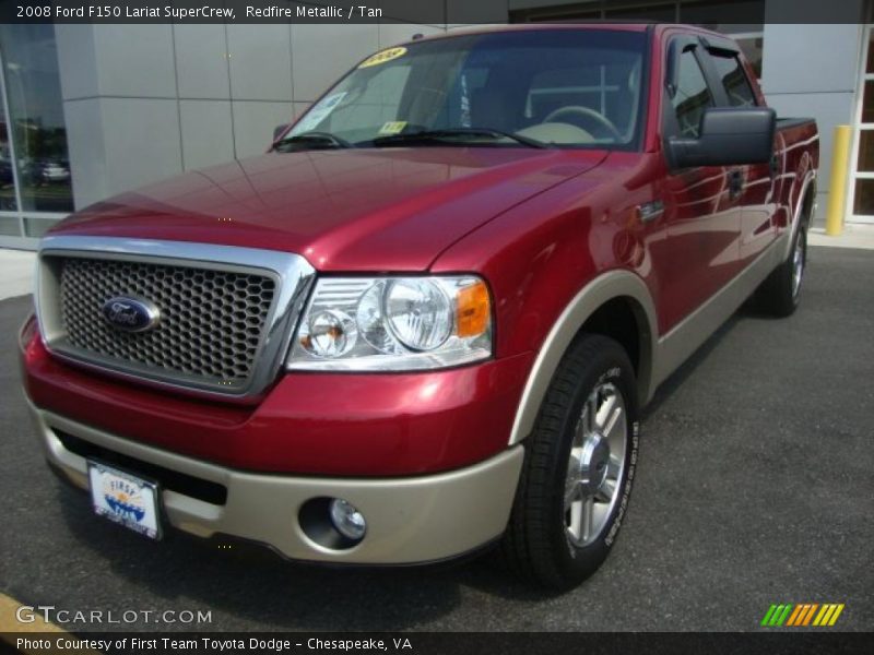 Redfire Metallic / Tan 2008 Ford F150 Lariat SuperCrew