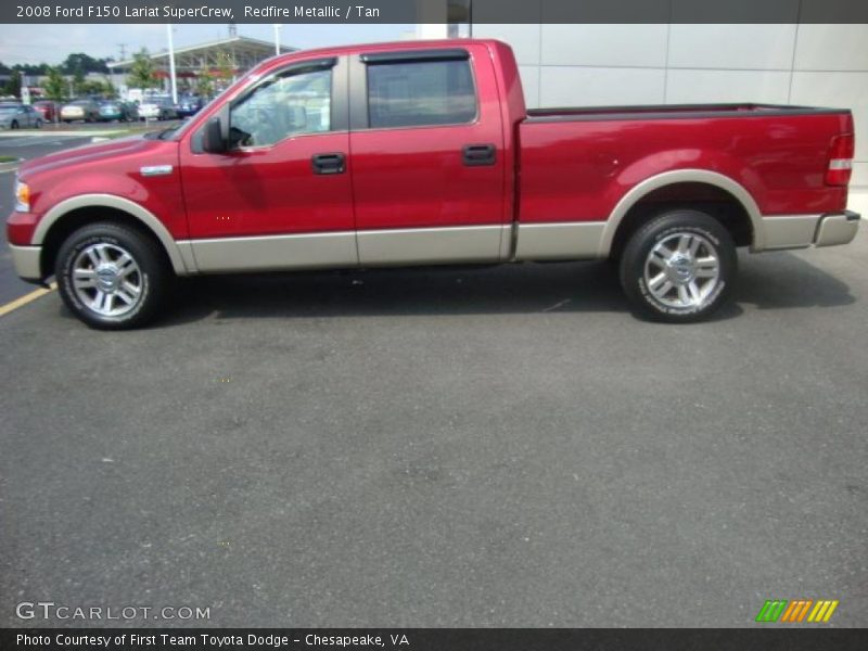 Redfire Metallic / Tan 2008 Ford F150 Lariat SuperCrew