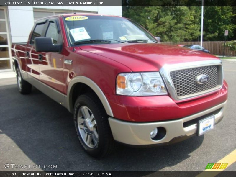 Redfire Metallic / Tan 2008 Ford F150 Lariat SuperCrew