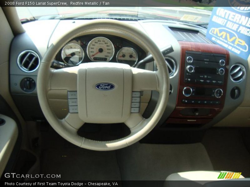 Redfire Metallic / Tan 2008 Ford F150 Lariat SuperCrew