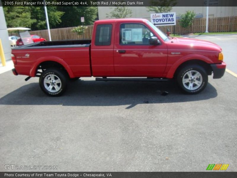Torch Red / Medium Dark Flint 2005 Ford Ranger FX4 Off-Road SuperCab 4x4